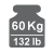 maximum total weight capacity 132 lb